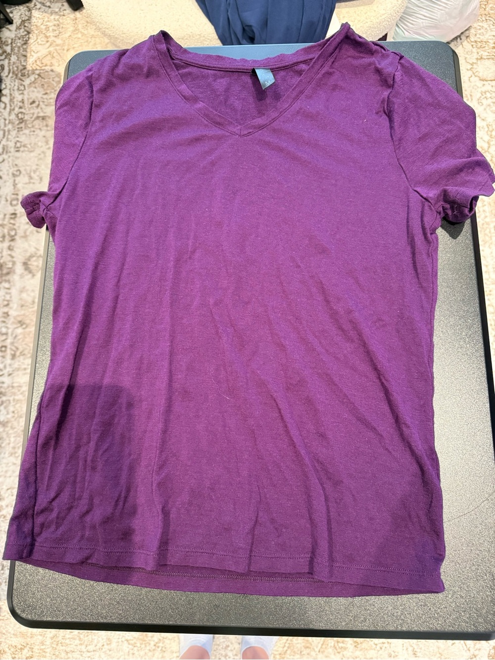 Purple Merino Wool T-Shirt